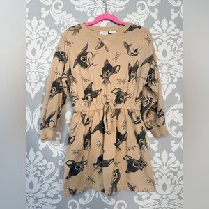 Disney Classics X Zara Bambi Elastic Waist Sweatshirt Dress‎